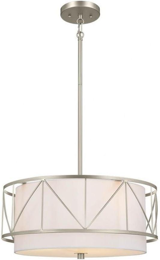 52075SN-Kichler Lighting-Birkleigh - 3 Light Convertible Semi-Flush Mount In Art Deco Style-9.5 Inches Tall-Satin Nickel Finish