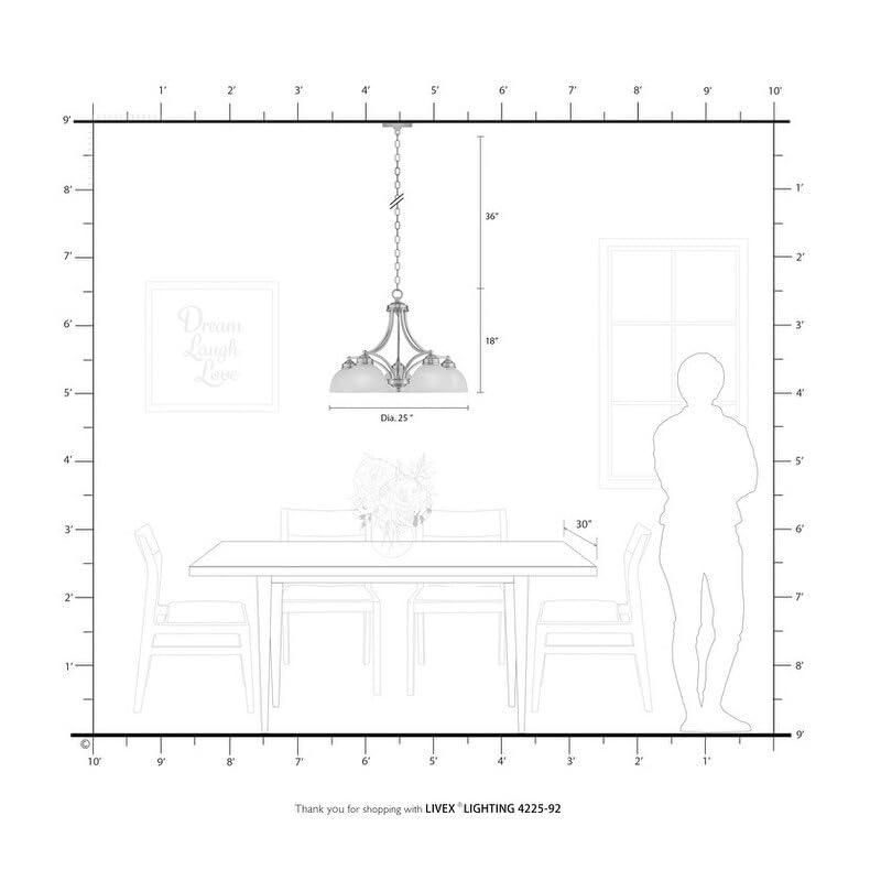 Livex Lighting Somerset 5 - Light Chandelier in  English Bronze