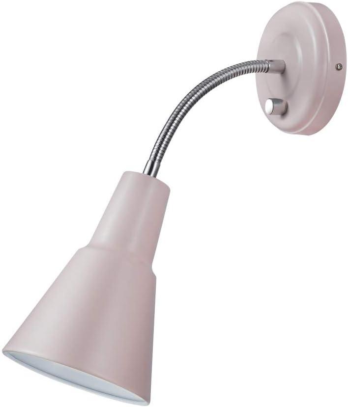 Sophie Chic Chrome Gooseneck Wall Sconce in Matte Rose