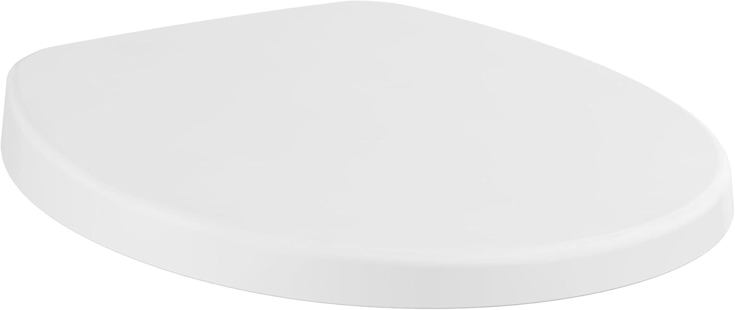 White Plastic Elongated Slow Close Toilet Seat