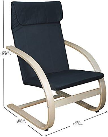 Mia Reclining Bentwood Chair - Natural & Black