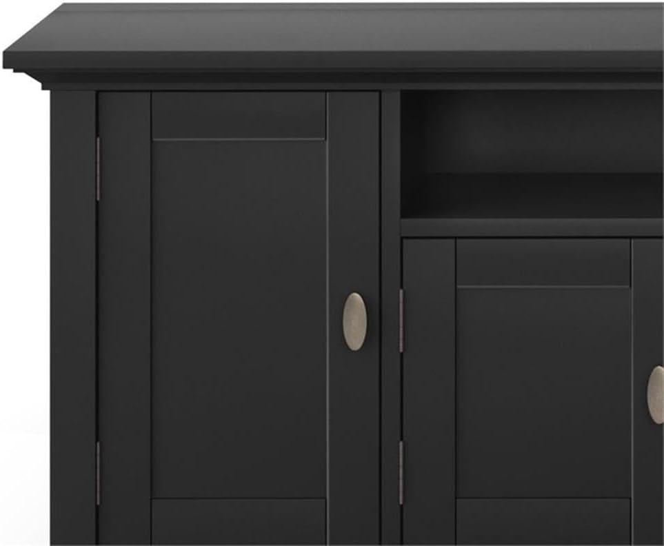 Simpli Home Redmond 72"W Solid Wood TV Stand for TVs up to 80" with Storage Cabinets