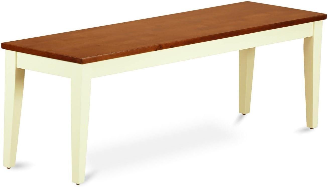 Buttermilk and Cherry Solid Wood Dining Bench