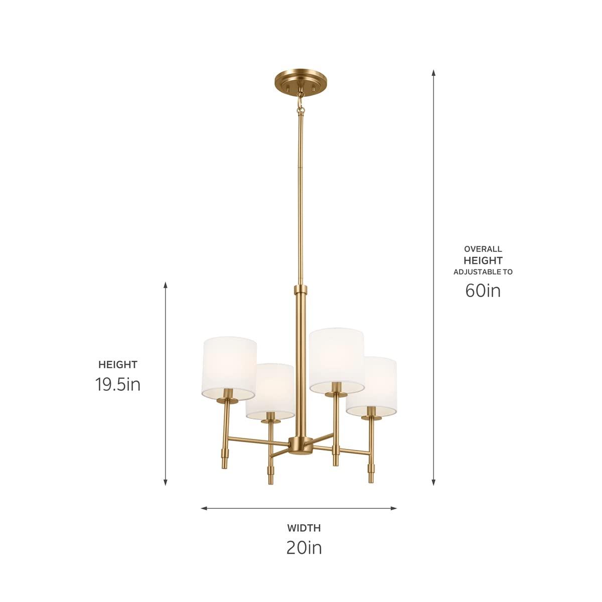 Kichler Lighting Ali 4 - Light Chandelier in  Brushed Natural Brass