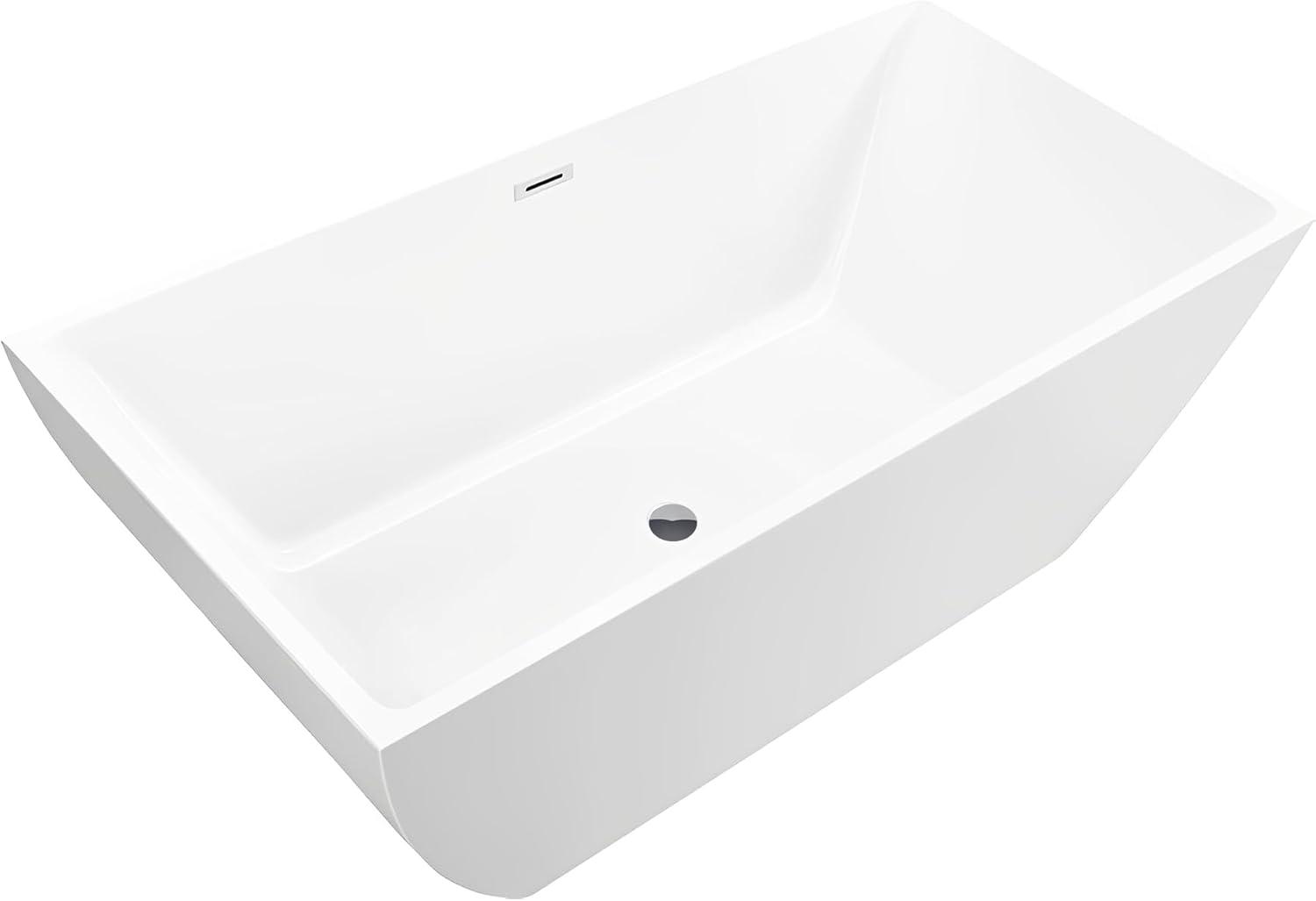 66.9" x 33" Freestanding Soaking Bathtub