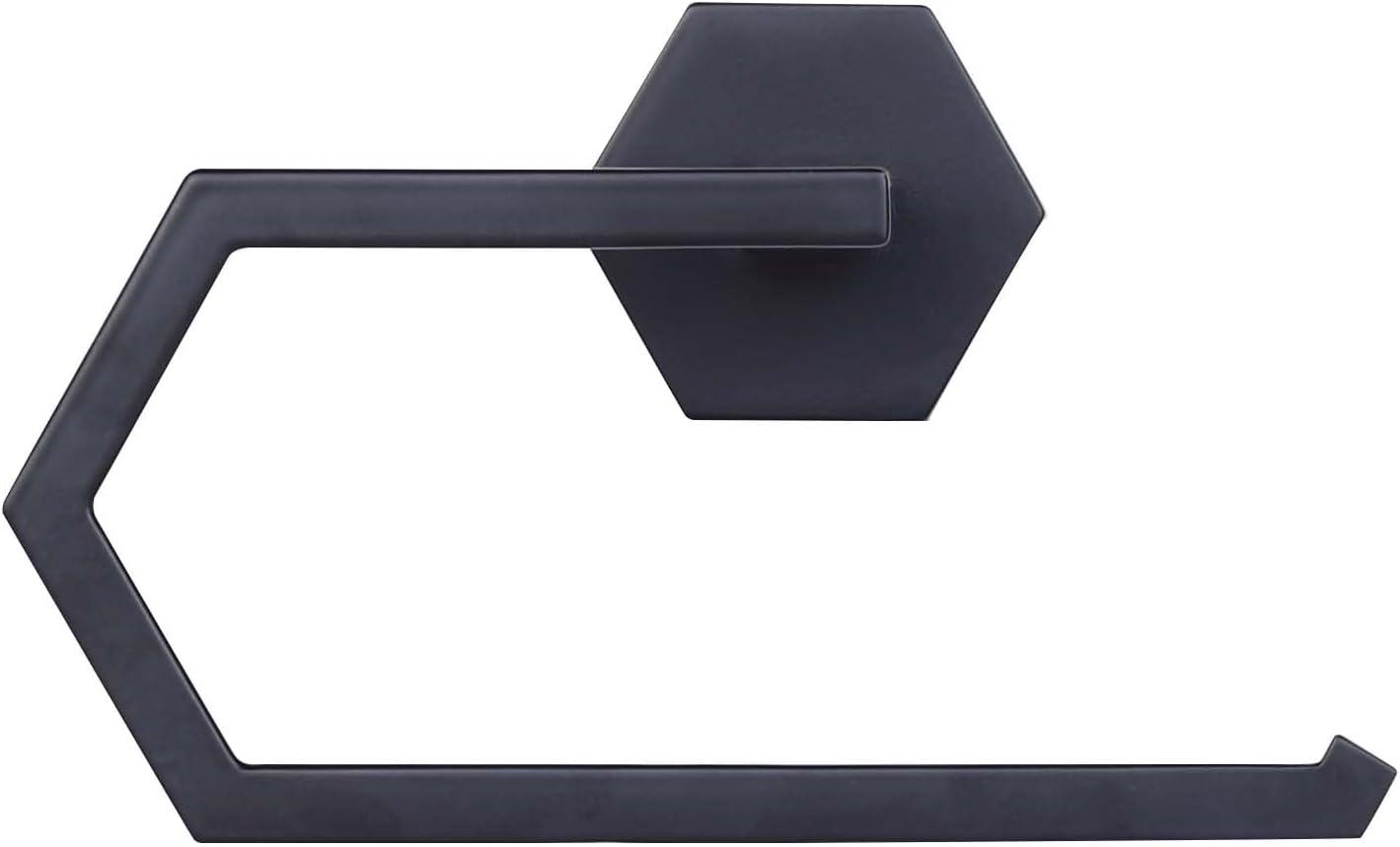 Matte Black Aluminum Wall-Mounted Toilet Paper Holder