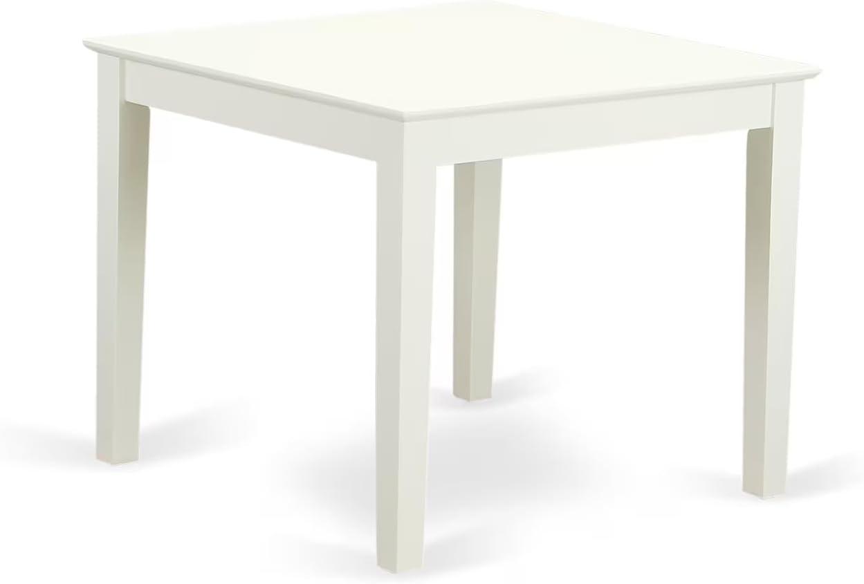 Dining Set - Oxford Kitchen Table & Four Solid Wood Chairs, Linen White - 5 Piece