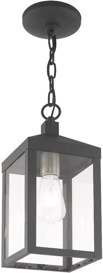 Livex Lighting - Nyack - 1 Light Outdoor Pendant Lantern in Mid Century Modern