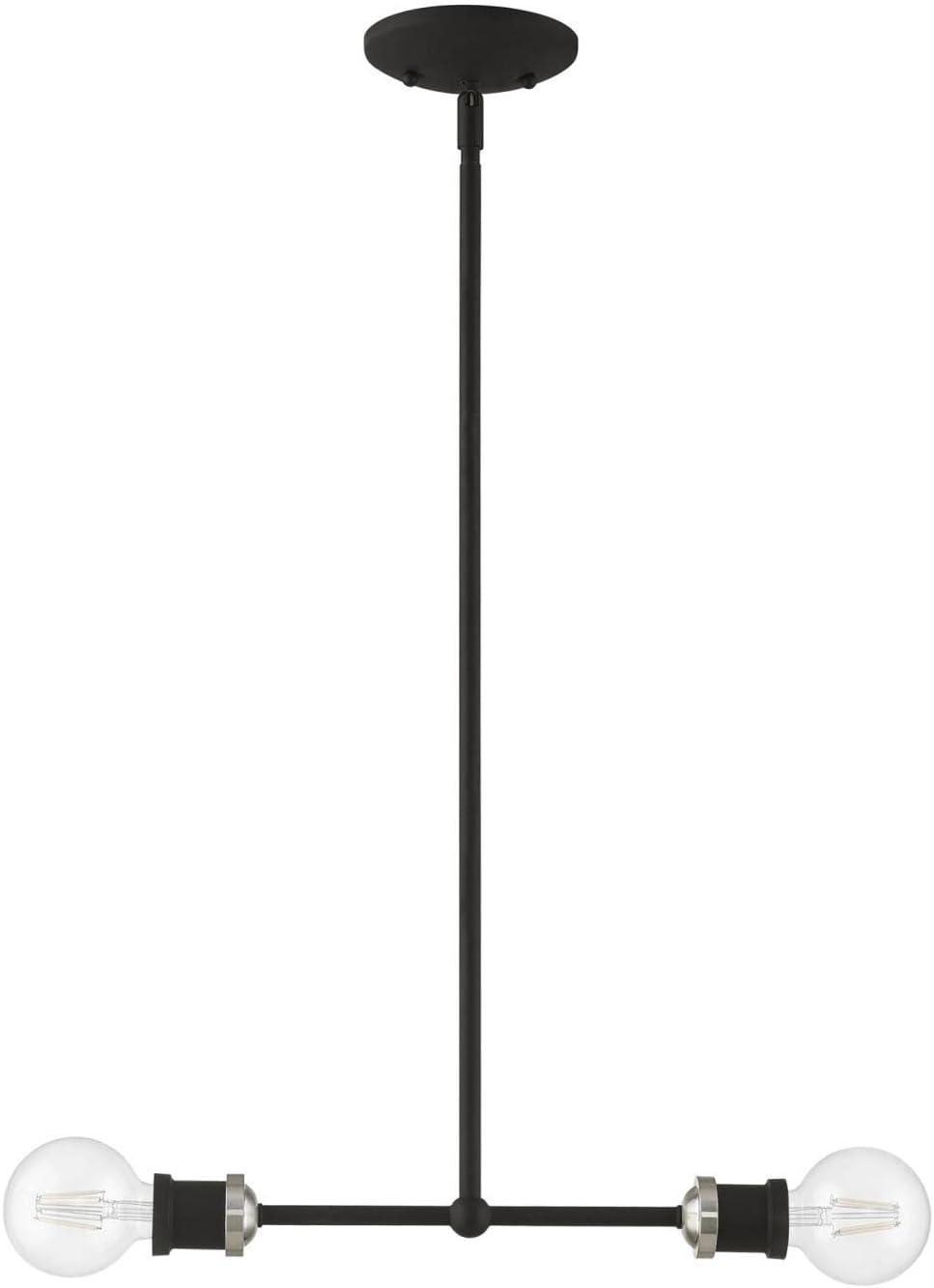 Livex Lighting Lansdale 2 - Light Chandelier in  Black/Brushed Nickel