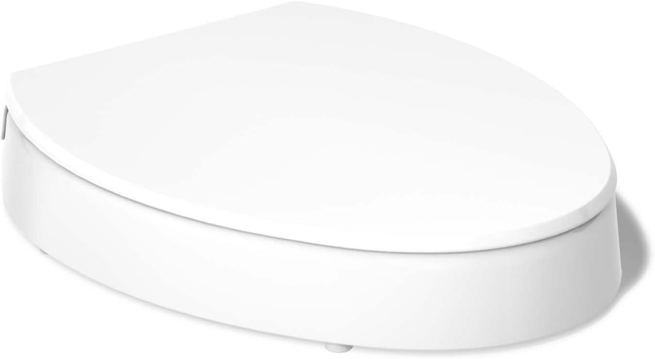 Hyten Elevated Toilet Seat with Quiet-Close Lid and Seat and Grip-Tight Bumpers