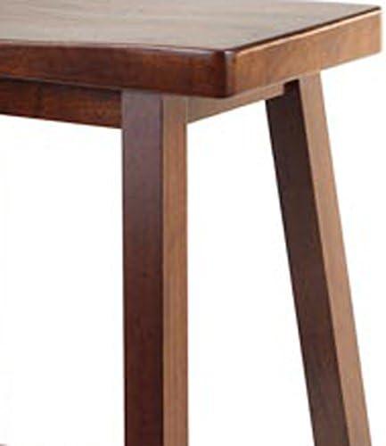 Walnut 29" Backless Saddle Wood Bar Stool