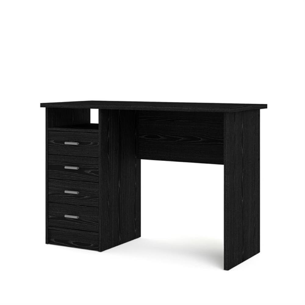 Tvilum,Desk with 4 Drawers Black Woodgrain