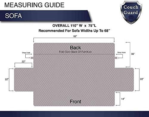 Sofa Cover - Furniture Protector - Shield & Protects from Dogs, Cats, Pets, Kids, Stains - Reversible, Easy Wash & Dry - Chocolate & Tan - 110" W x 75" L