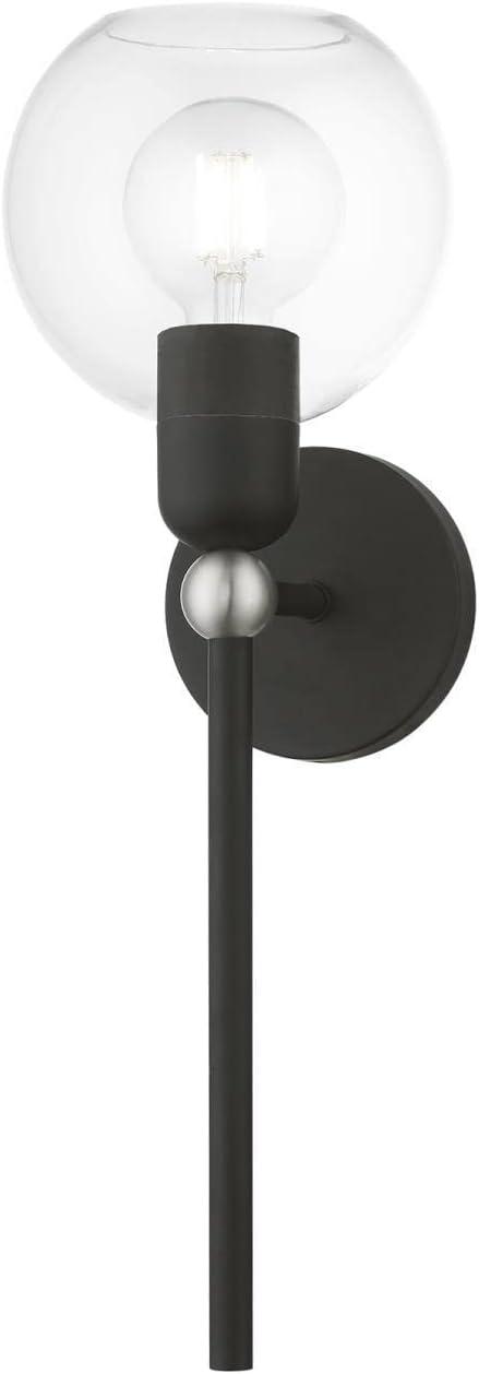 Livex Lighting Downtown 1 - Light Sconce in  Black/Brushed Nickel