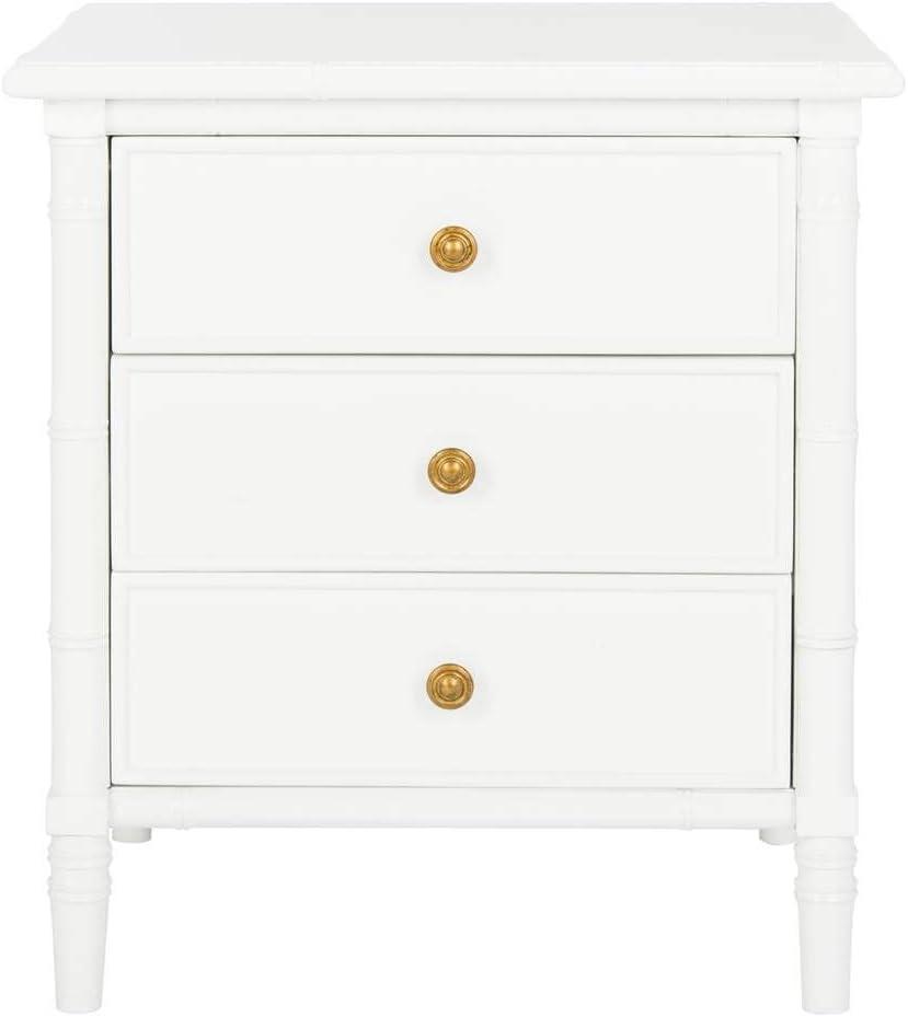 Mina 3 Drawer Nightstand - NST3500 - Grey/Gold - Safavieh