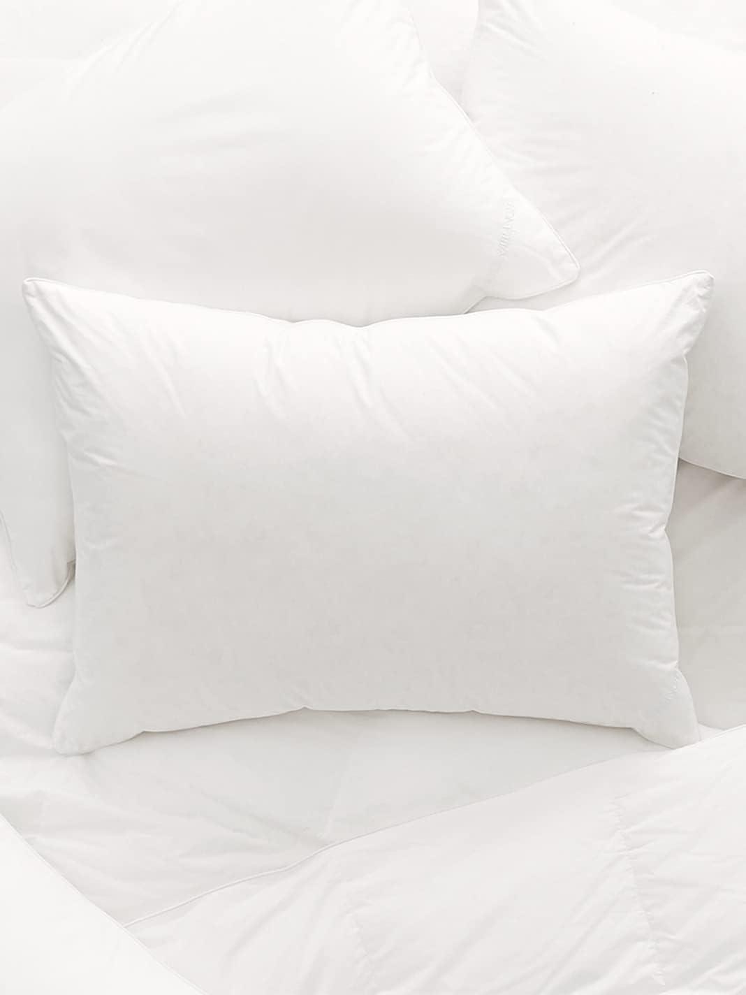 Medium Hypoallergenic Down Alternative Bed Pillow with Organic Cotton Shell