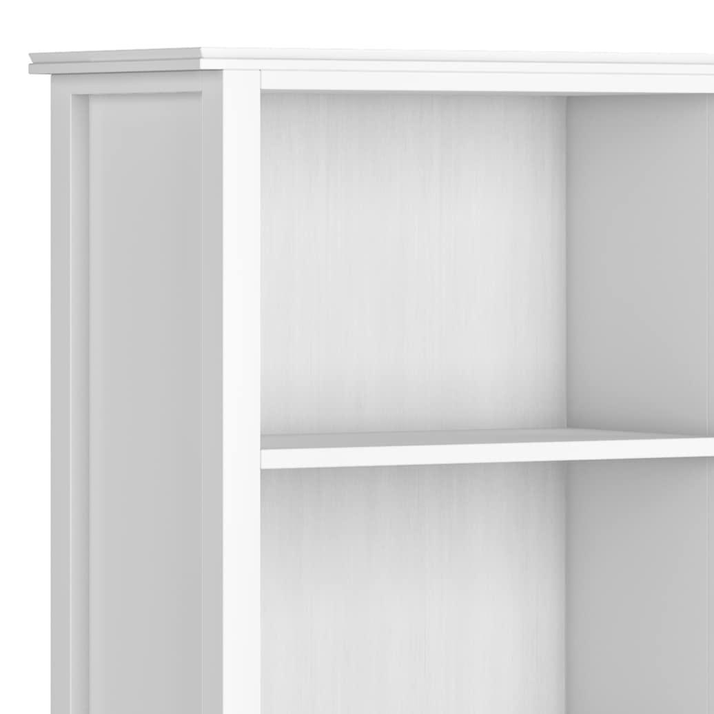 Simpli Home Artisan SOLID WOOD 72 inch x 26 inch Contemporary 5 Shelf Bookcase in White