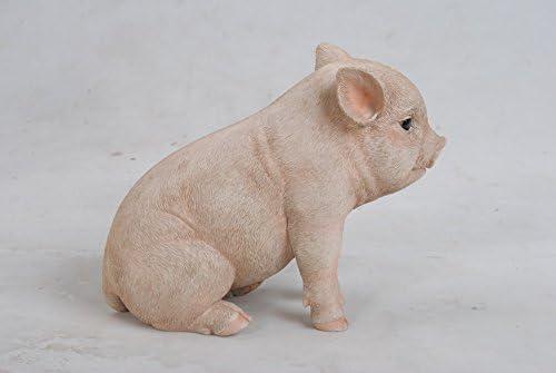 Hi-Line Gifts Baby Pig Outdoor Garden Statue - 7.5"