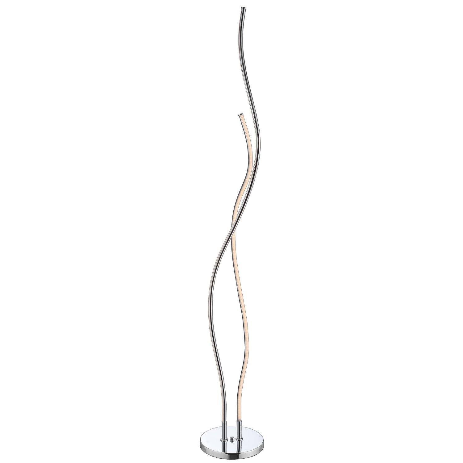 Jonathan Y JYL7008A Cairo 63.75" LED Integrated Floor Lamp, Modern, Contemporary, Office, Living Room, Family Room, Dining Room, Bedroom, Guest Room, Hallway, Foyer, Chrome