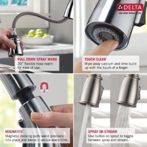 Leland Single Handle Widespread Kitchen Faucet with Optional Soap Dispenser