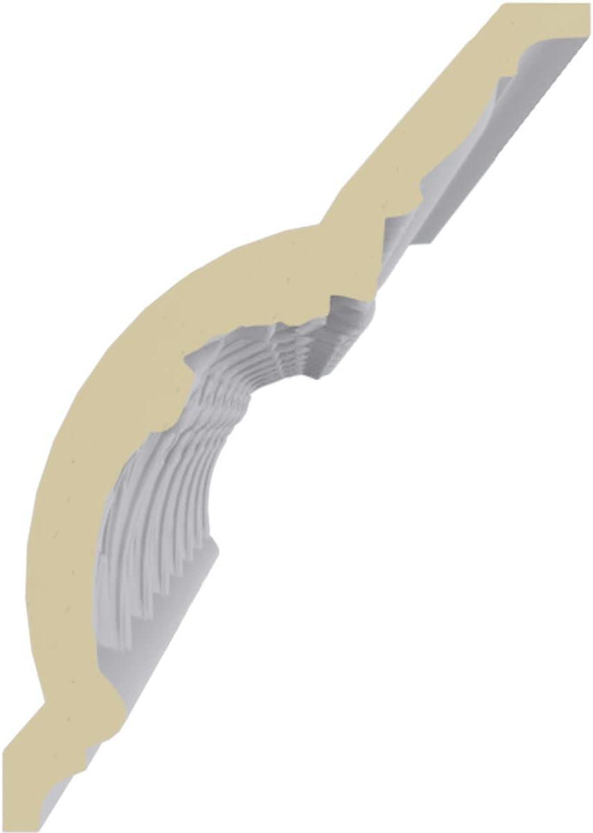 Ekena Millwork 7 3/4"H x 5 1/2"P x 9 1/2"F x 94 1/2"L Odessa Leaf Dentil Crown Moulding