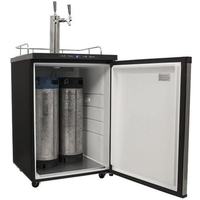 EdgeStar EdgeStar 5.6 Cubic Feet Dual Tap Freestanding Kegerator with Adjustable Temperature