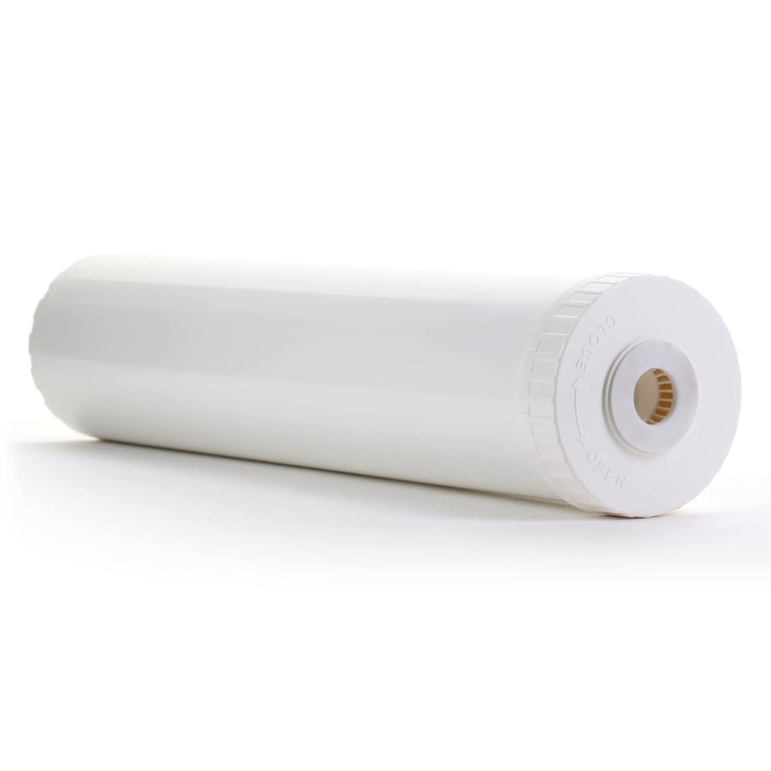 Hydronix EC-4520W White Empty Water Filter Cartridge Durable Construction For Pre Post, Fits Standard Housings 4.5 x 20