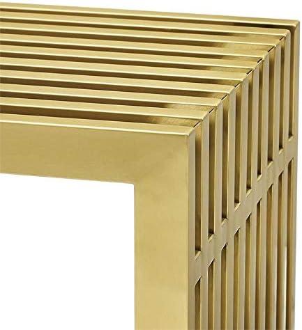 Modway Gridiron Stainless Steel Console Table