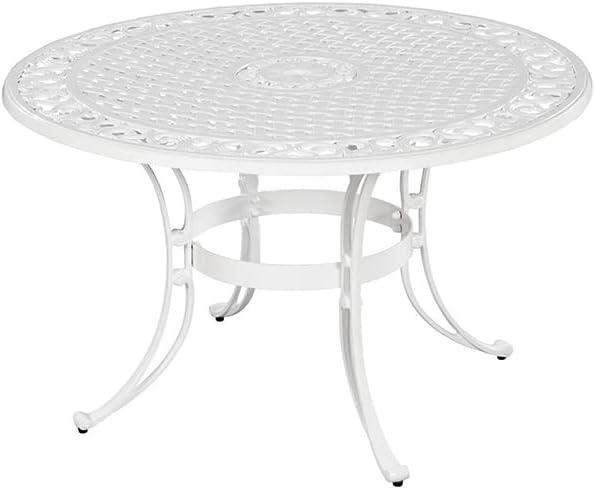 Sanibel 42" White Powder-Coated Aluminum Outdoor Dining Table