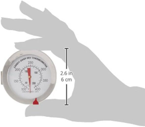 Stainless Steel Analog Candy and Deep Fry Thermometer, 2.75 x 5.75 inches