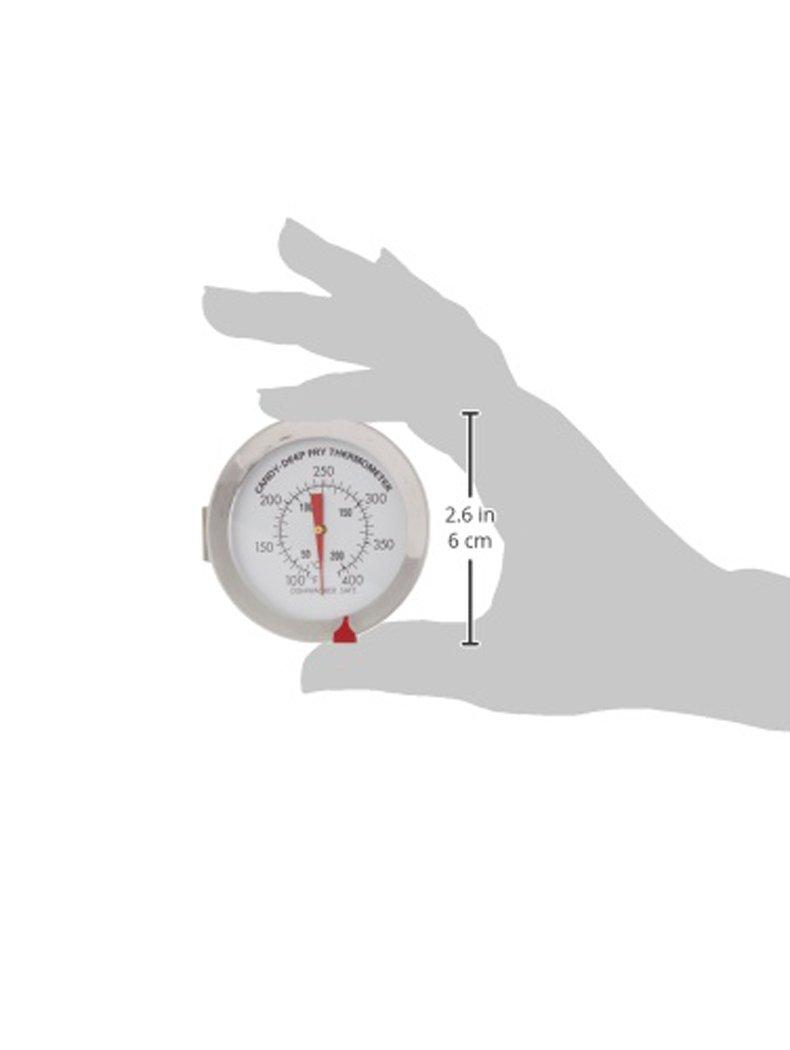 Stainless Steel Analog Candy and Deep Fry Thermometer, 2.75 x 5.75 inches