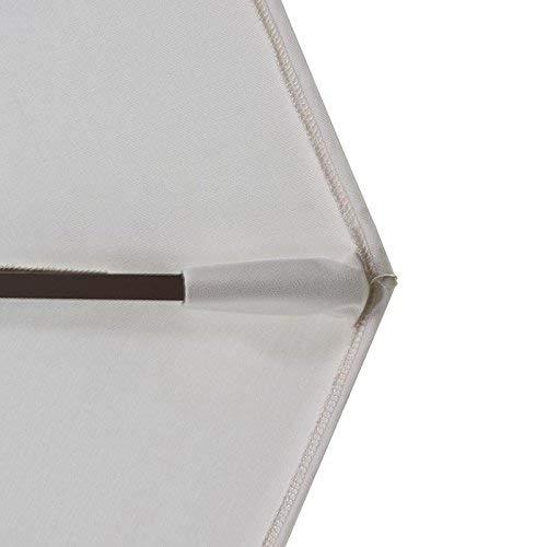 California Umbrella 7.5' Round Aluminum Market Umbrella, Crank Lift, Push Button Tilt, Bronze Pole, Canvas Black