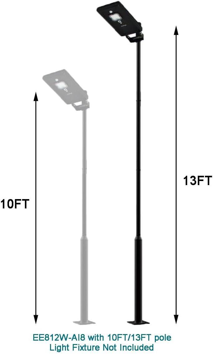 2.5 in - 3 in. up to 13 ft. Black Outdoor Universal Metal Light Post Pole w/ Metal Rebar Cage