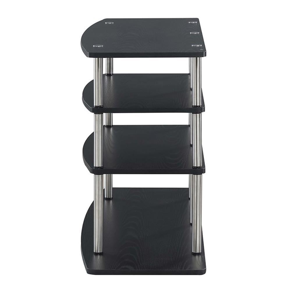 Convenience Concepts Designs2Go No Tools Wide Highboy TV Stand, Black