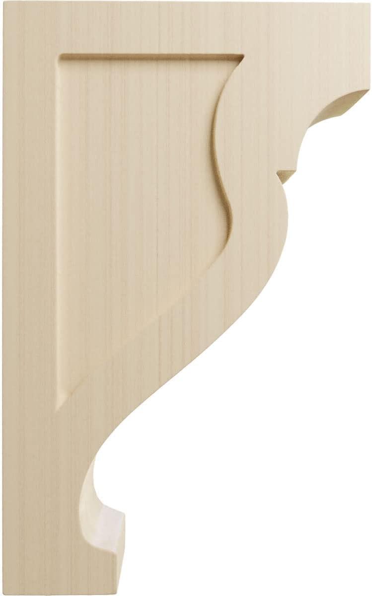 Ekena Millwork 1 3/4"W x 5"D x 8"H Mini Rockport Wood Corbel, Rubberwood