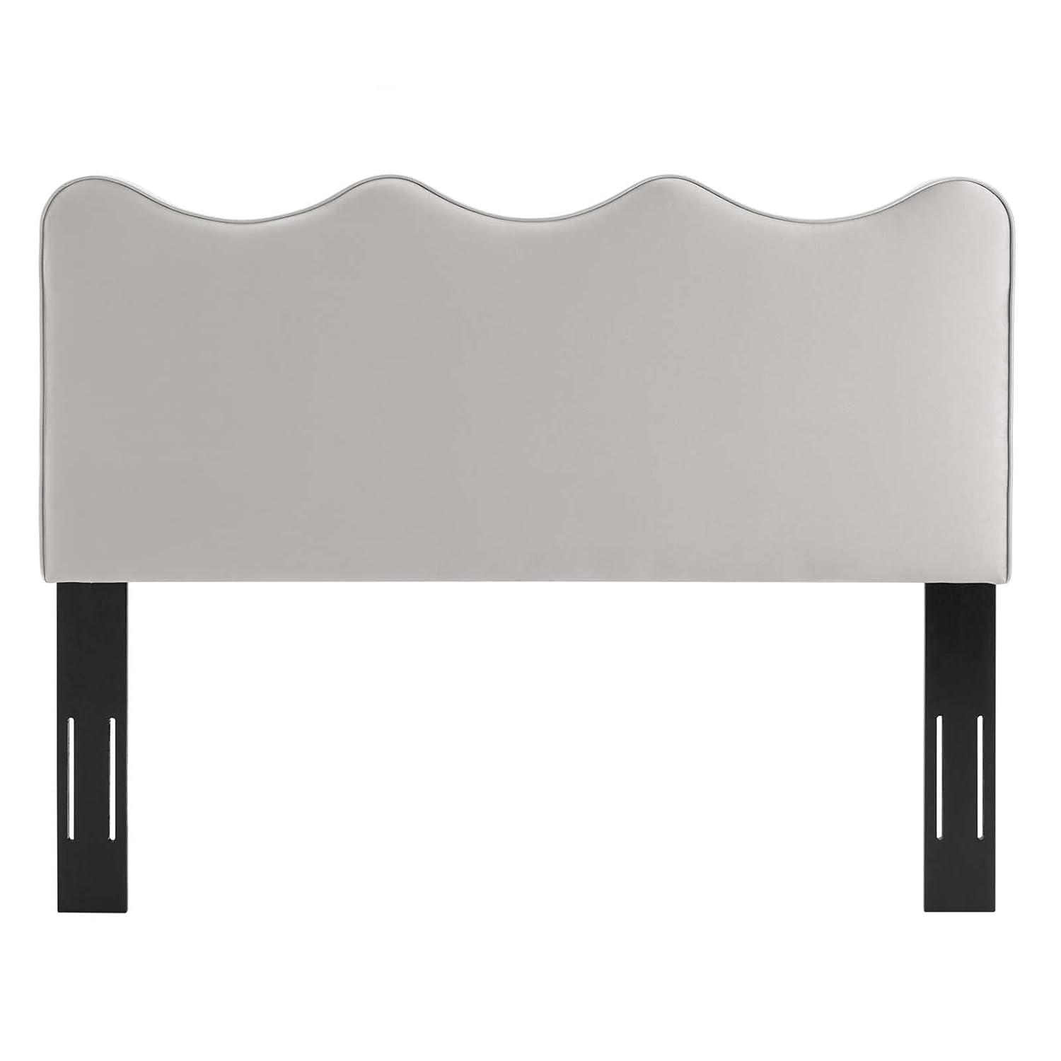 Modway Athena Twin Headboard – Performance Velvet Upholstered Headboard with Rounded Corners and Vertical Channel Tufting
