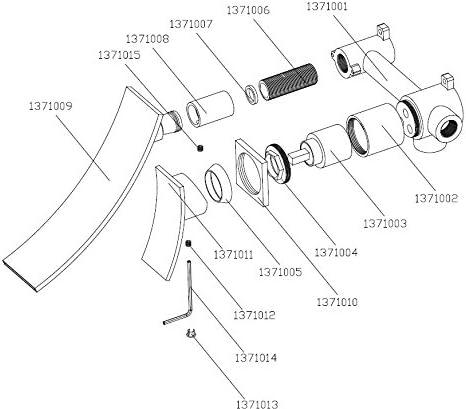 Wall Mount Bathroom Vanity Faucet, Waterfall Bathroom Faucet, Lavatory Faucet
