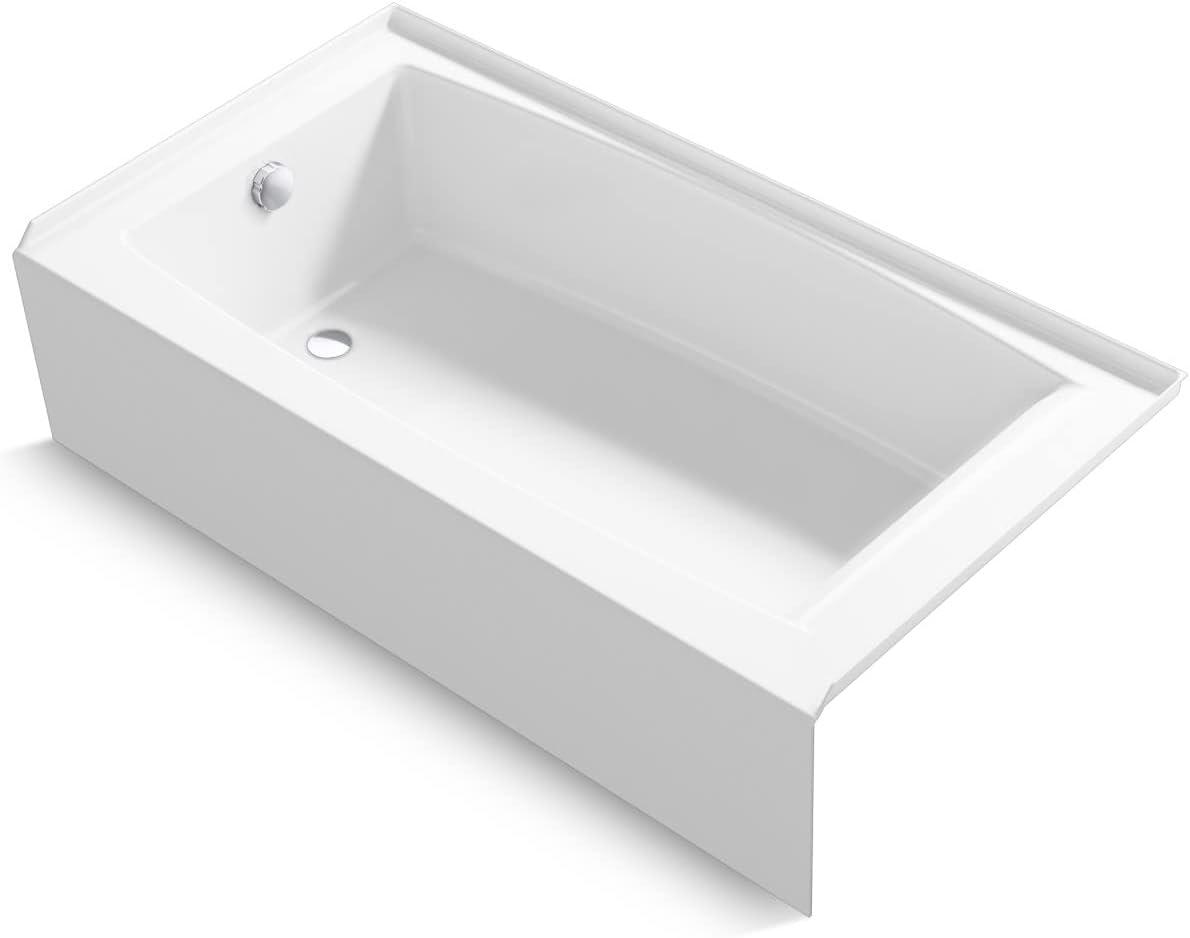 Entity 60 In. X 32 In. Alcove Bath With Right Drain