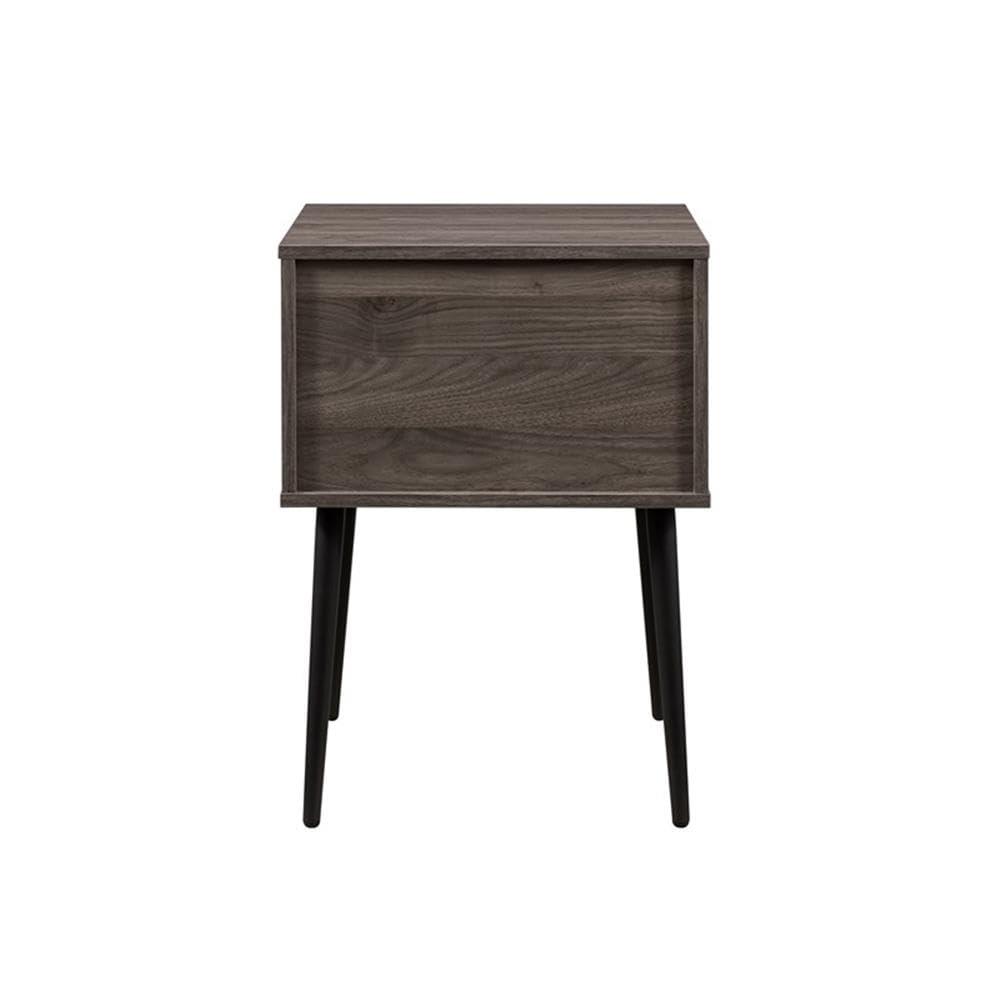 42" 2-Drawer Wood Coffee Table with Hairpin Legs - Dark Walnut/ Black