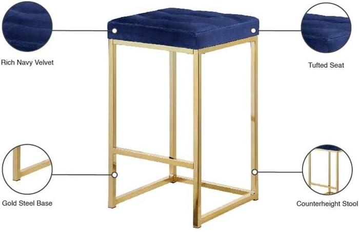 GOODSILO Upholstered Counter Stool with Metal Frame