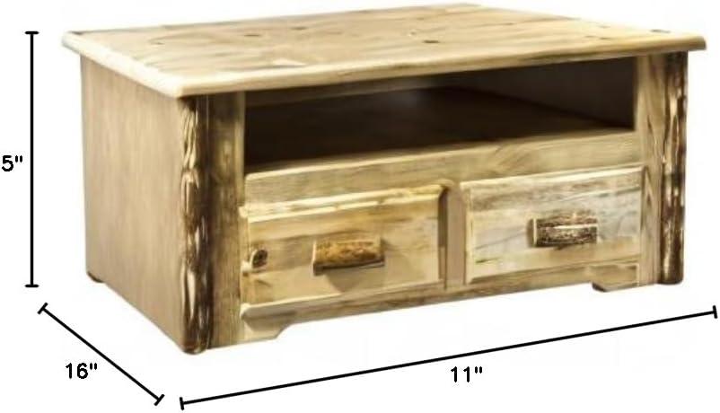 Rustic Pine 40" Rectangular Lift-Top Coffee Table with Storage