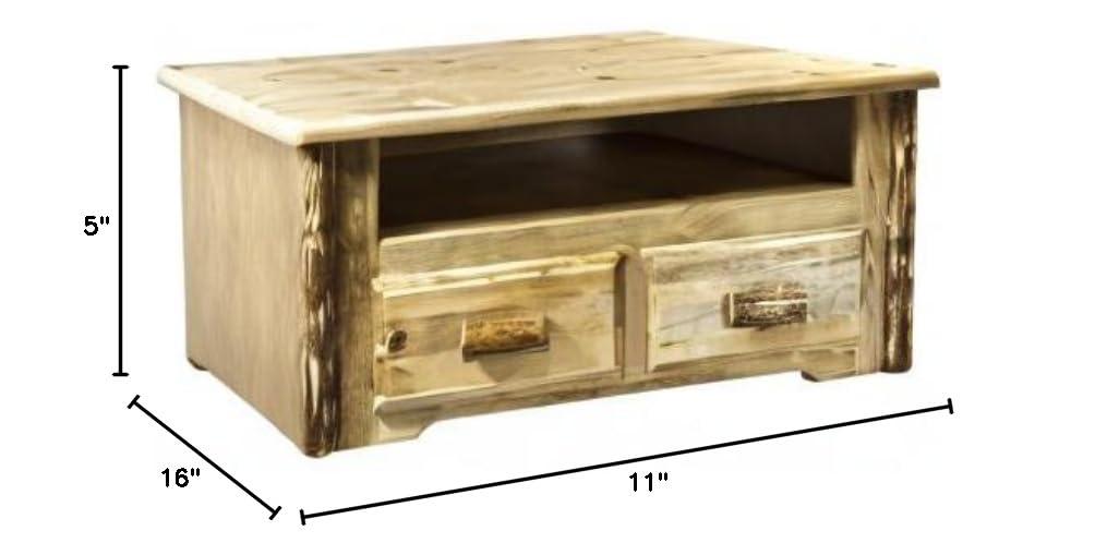 Rustic Pine 40" Rectangular Lift-Top Coffee Table with Storage