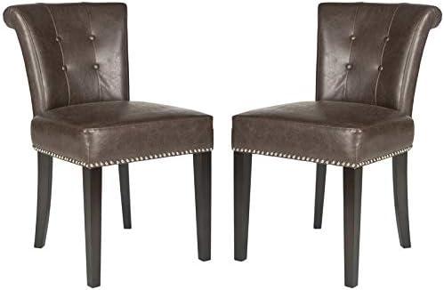 Sinclair 21''H Ring Chair (Set of 2) with Silver Nail Heads  - Safavieh