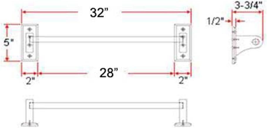 Dalton 32'' Wood Wall Towel Bar