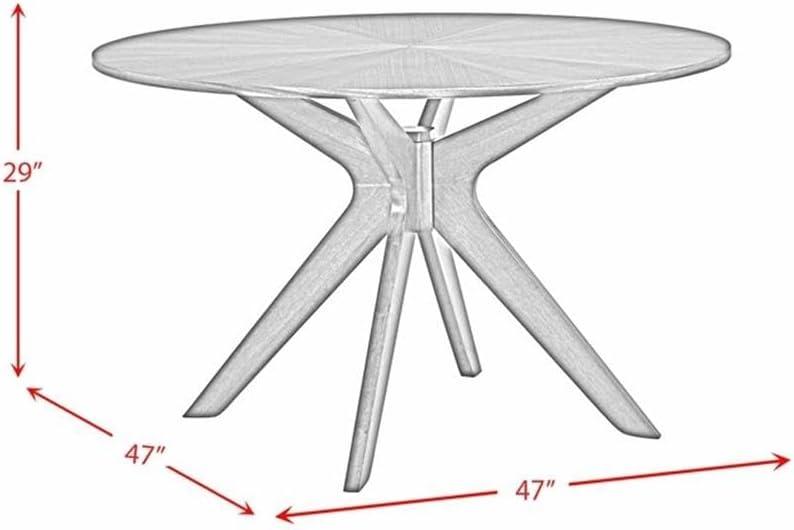 Wynden Standard Height Dining Table Walnut - Picket House Furnishings: Mid-Century, Tapered Legs, Seats 4