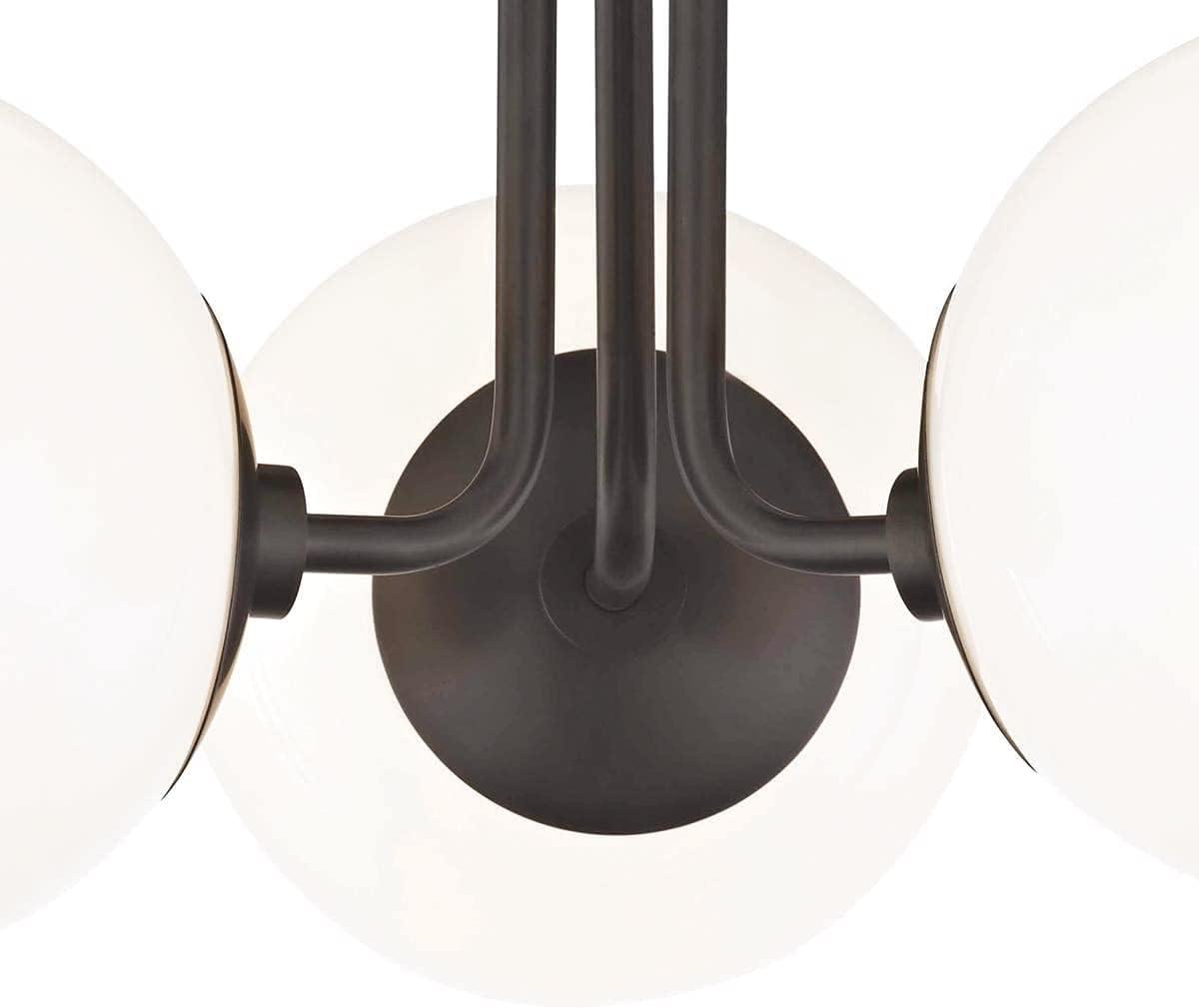 Mitzi Stella 3 - Light Semi-Flush Mount in  Old Bronze White Shade