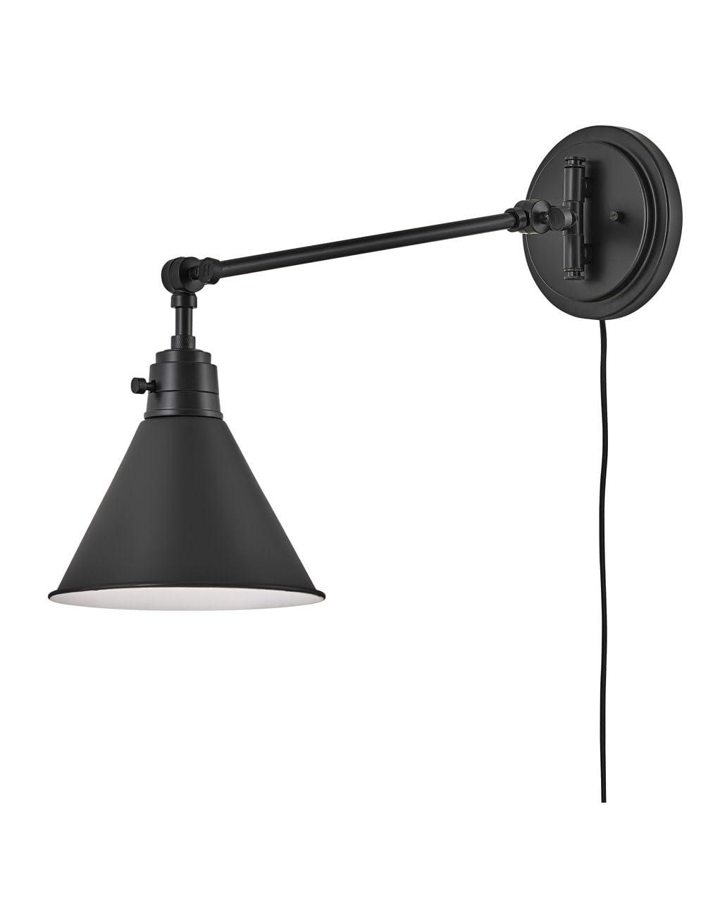 Lennon Plug-In Task Sconce - Black
