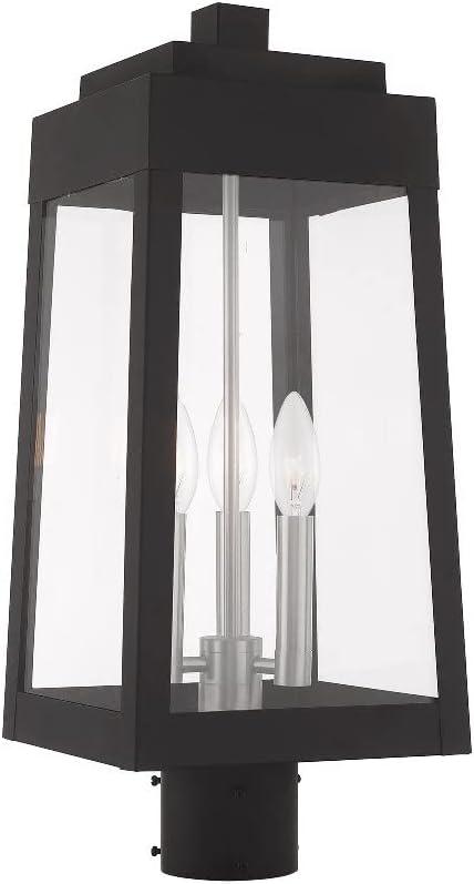 Livex Lighting - Oslo - 3 Light Outdoor Post Top Lantern in Mid Century Modern