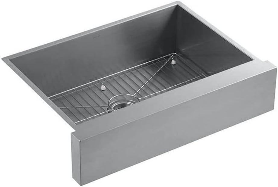 Vault™ Under-Mount Single-Bowl Kitchen Sink, Stainless Steel with Shortened Apron-Front for 30" Cabinet