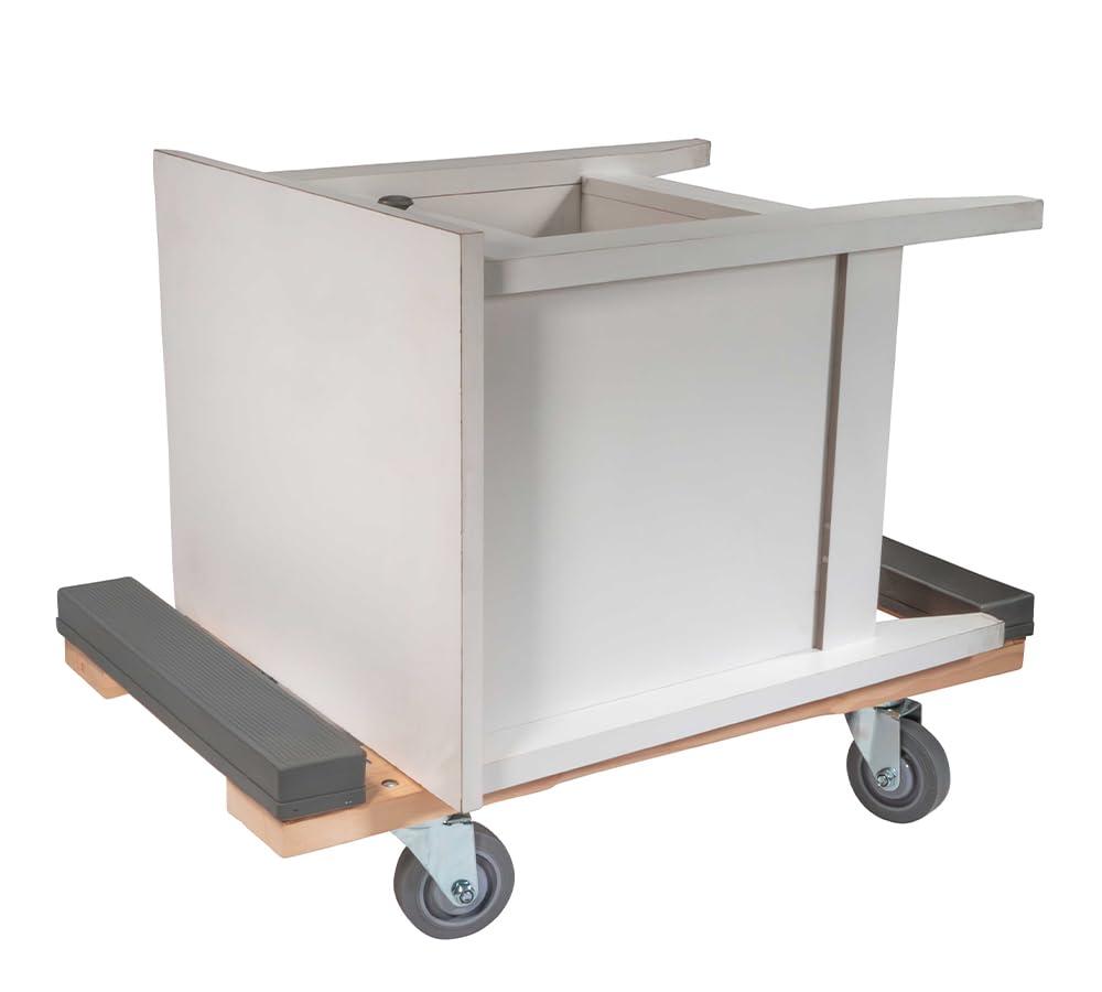 19" x 32" Carpeted Furniture Dolly 4 Wheels 1000 lbs. - Hardwood and Plywood Piano Moving Office Dolly with 3.5" x 4" Swivel Casters Mover